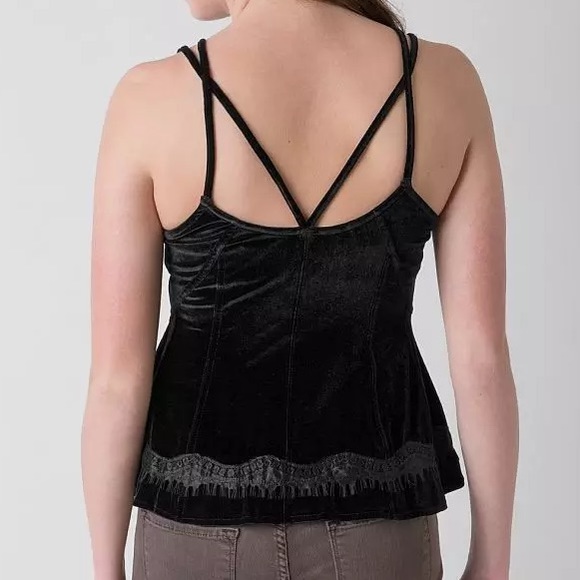 Free People Velvet & Lace Peplum Tank - Picture 2 of 12